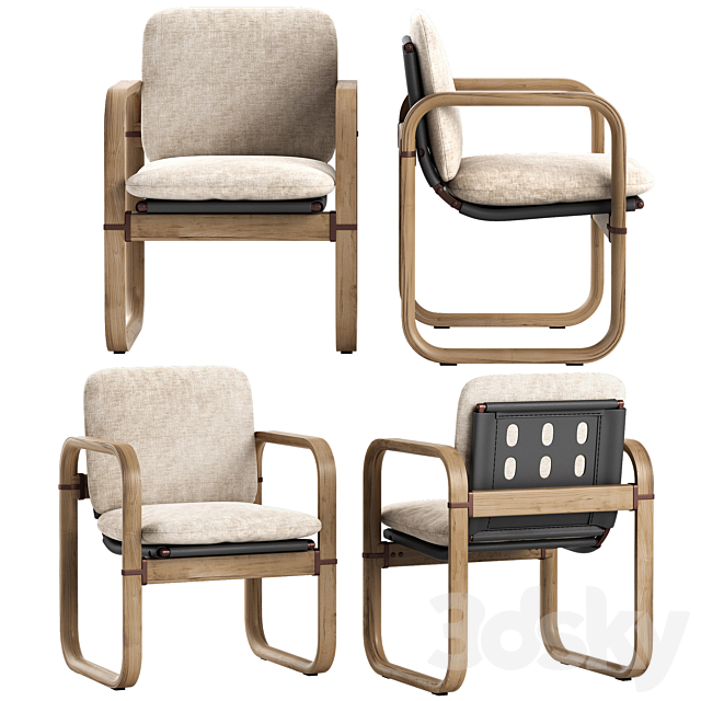 Giorgetti Loop chair Break table set 3d