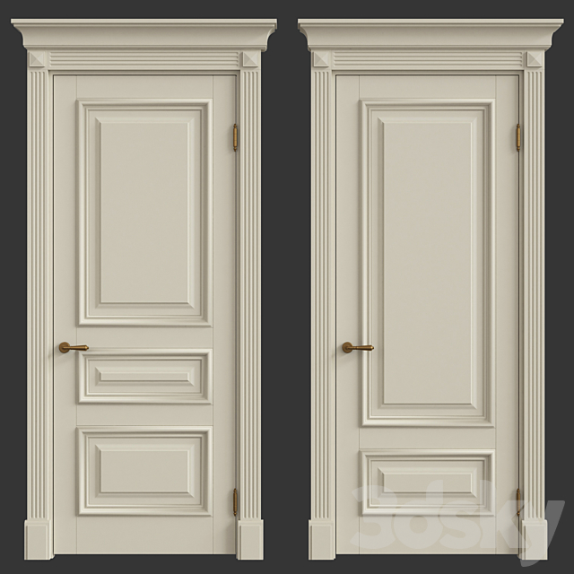 Classic interior doors 3DSMax File - thumbnail 1