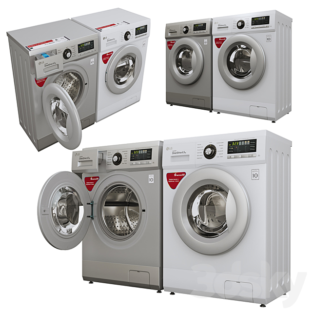 Washing Machine LG F1096ND3 3d