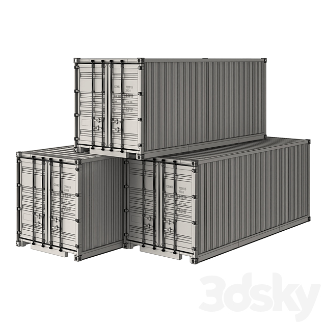 Shipping container 3DSMax File - thumbnail 3