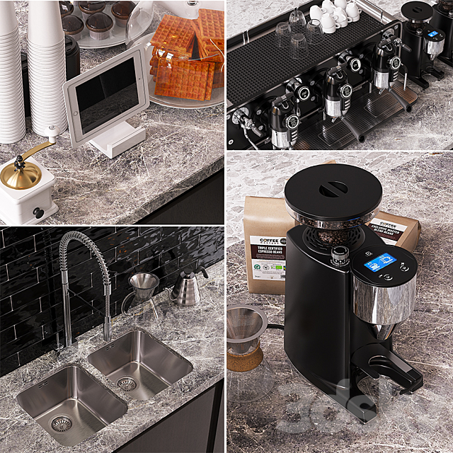 COFFEE SHOP (vray GGX. corona PBR) 3d