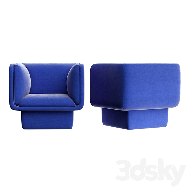Block armchair 3d