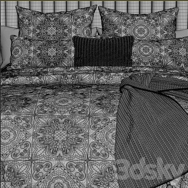Bed from bedding adairs australia 3DSMax File - thumbnail 3