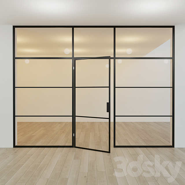 Glass partition. A door. ten 3DSMax File - thumbnail 3