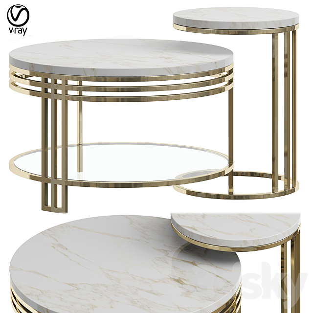 Monro coffee table from My Imagination Lab 3DSMax File - thumbnail 1
