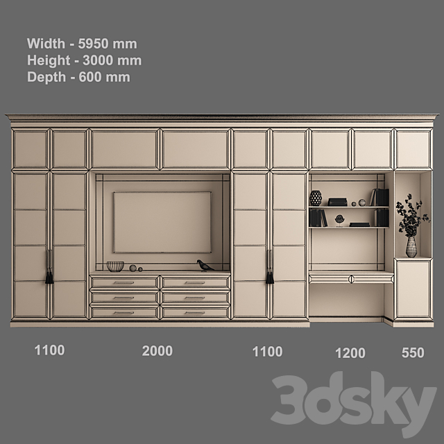 Furniture composition 48 3DSMax File - thumbnail 3