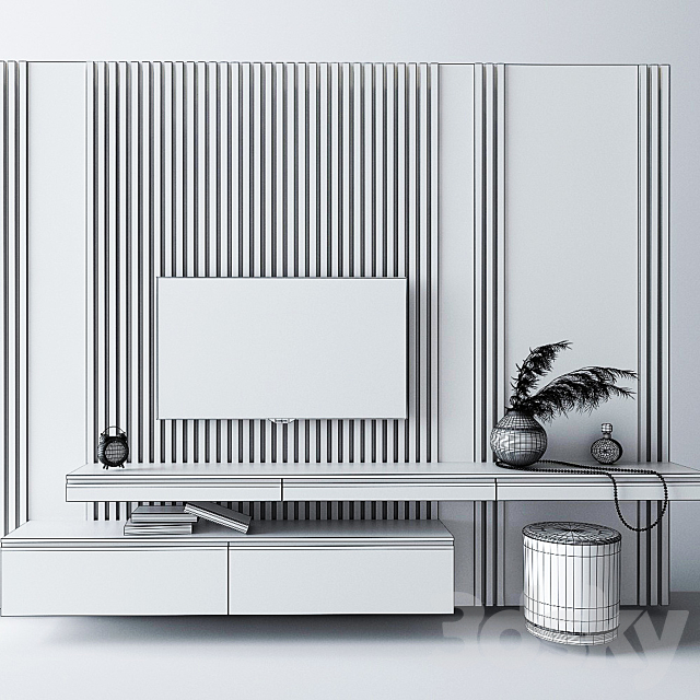 Dressing table and TV stand_2 3DSMax File - thumbnail 2
