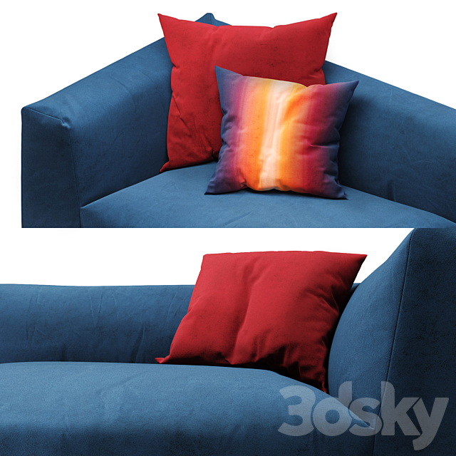 Sofa Marelli New York straight 2-seater 3d