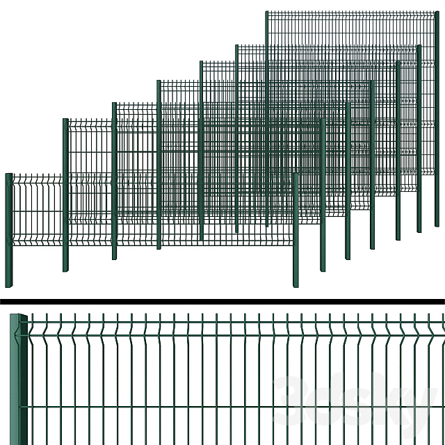 Fence for gates and gates 3DSMax File - thumbnail 1