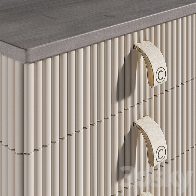 High chest of drawers Cipriani Homood Cocoon High chest of drawers 3d