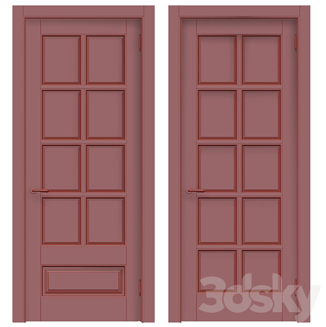 Classic interior doors 3d