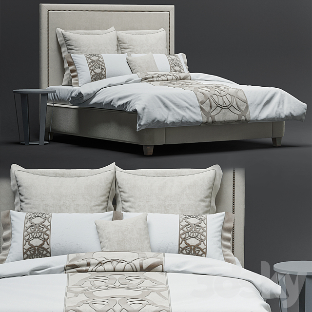 bed RH WALLACE FABRIC BED 3DSMax File - thumbnail 1