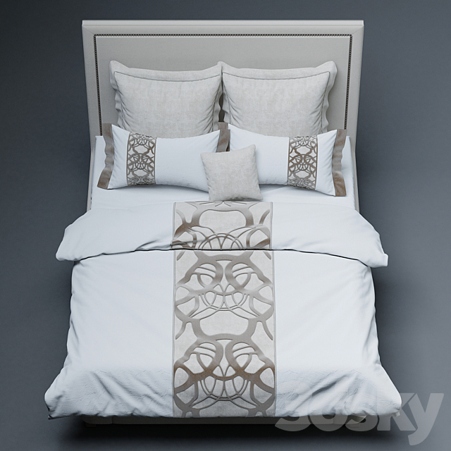 bed RH WALLACE FABRIC BED 3DSMax File - thumbnail 2
