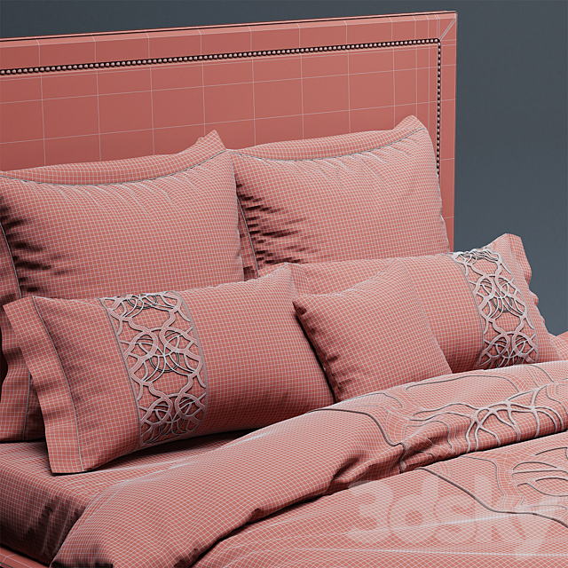 bed RH WALLACE FABRIC BED 3DSMax File - thumbnail 3