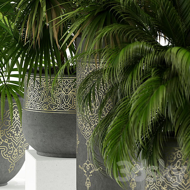 Plants collection 147 handmade pots East style 3DSMax File - thumbnail 2