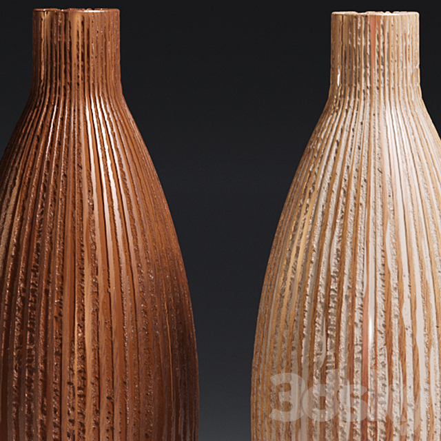 decorative vase set 03 3d