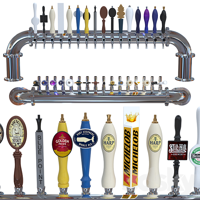 Beer Equipment Elbe & Longhorn 3d