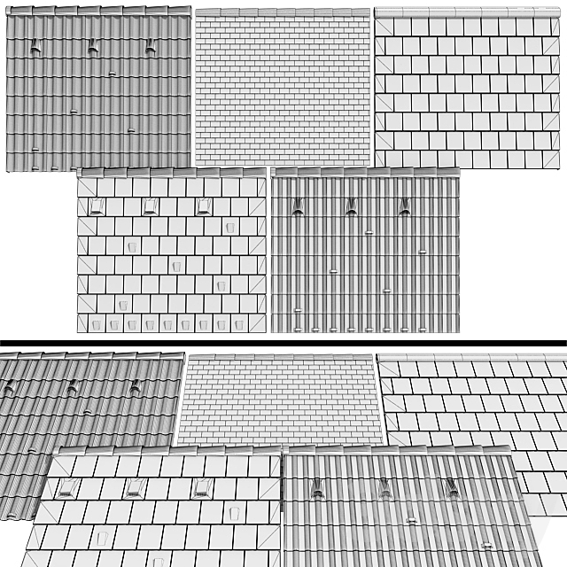 Metal tile and ceramic tile 3DSMax File - thumbnail 2