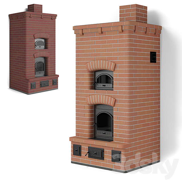 Stove brick stove with a bread chamber Free Download