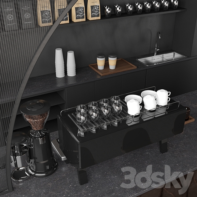 Coffee shop 3DSMax File - thumbnail 2