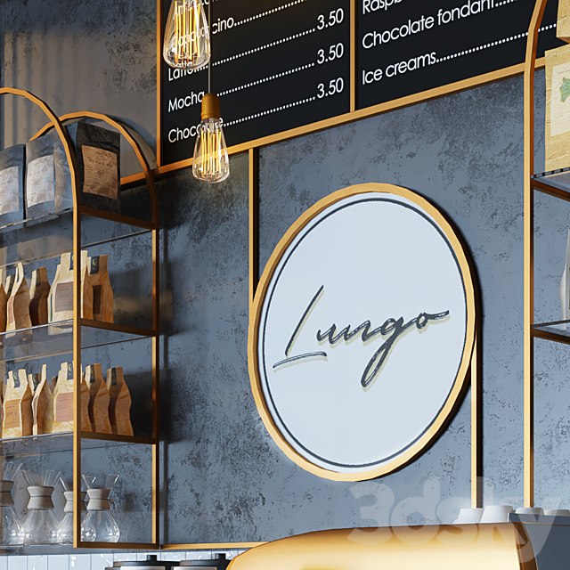 Lungo cafe 3d