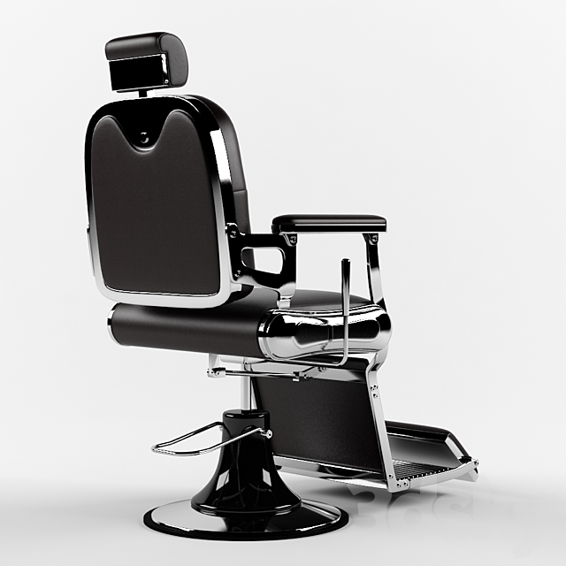 barbershop chair 3DS Max Model - thumbnail 2