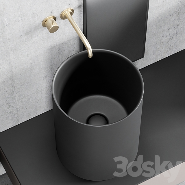 GALASSIA Core Countertop Ceramic Washbasin Set 1 3DSMax File - thumbnail 2