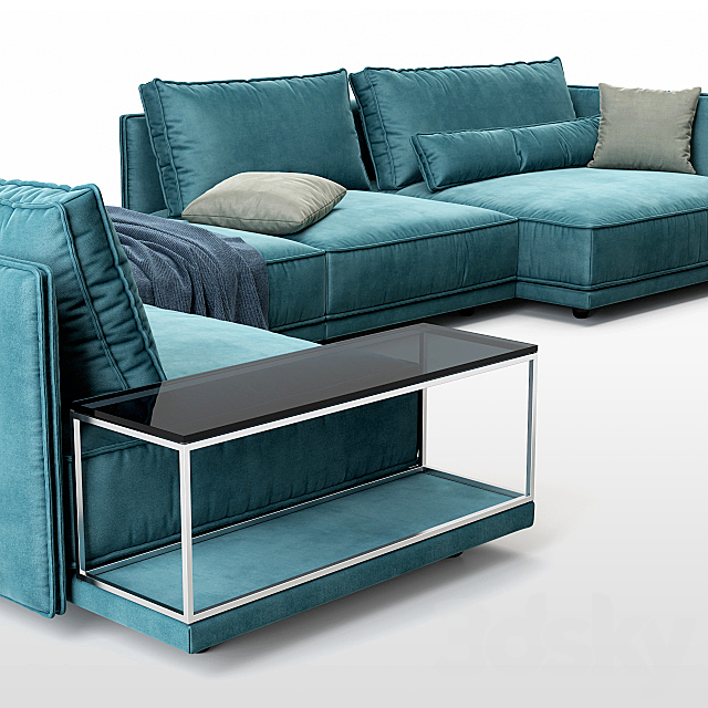 Cube Lounge sofa (v1) 3DSMax File - thumbnail 2