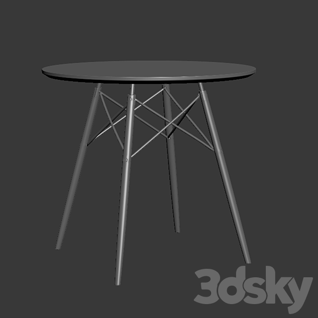 Dining Chair Set 08 3DSMax File - thumbnail 3