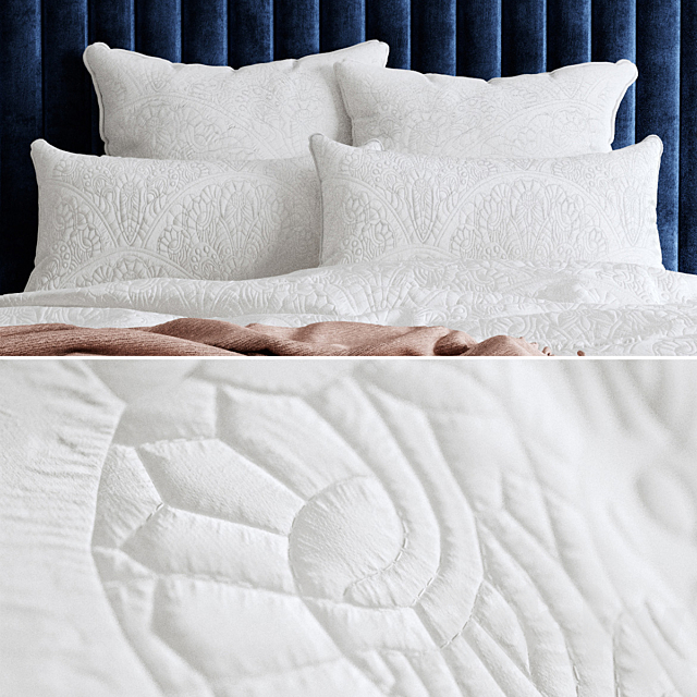 Adairs Bed and Mercer + Reid Avery Quilt Cover 3d