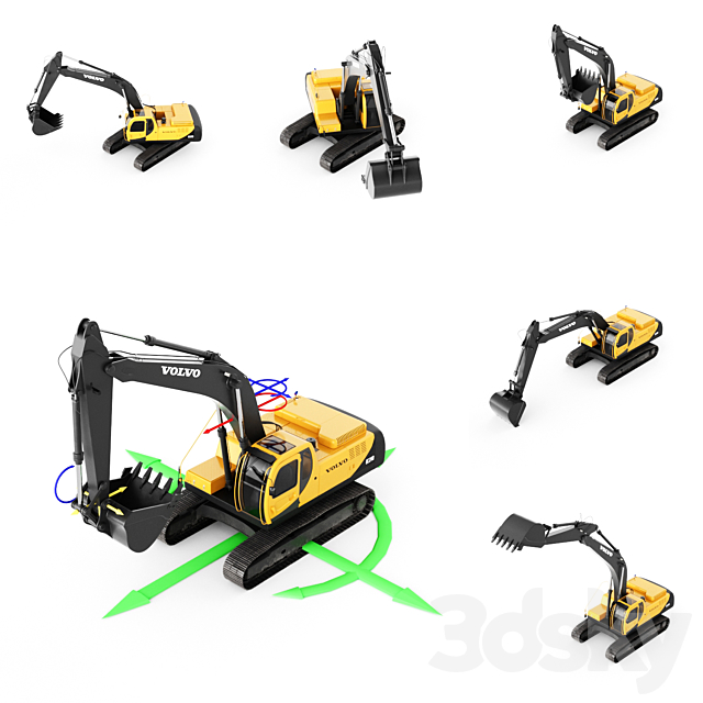 Volvo EC290 Excavator 3d