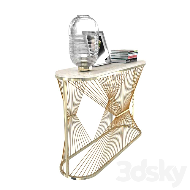 Aegis console table by lamberti design 3d model 3d