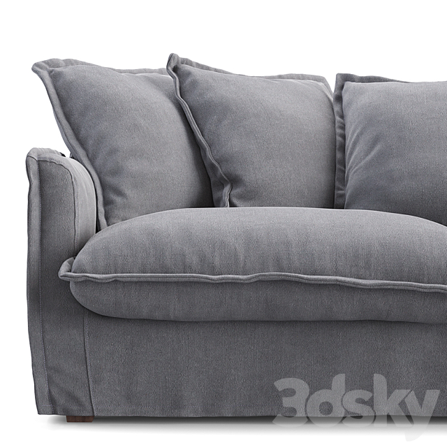 Livingston sofa charcoal gray 3DSMax File - thumbnail 2