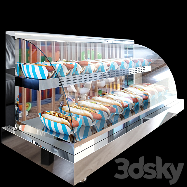 Hot dog bar 3d