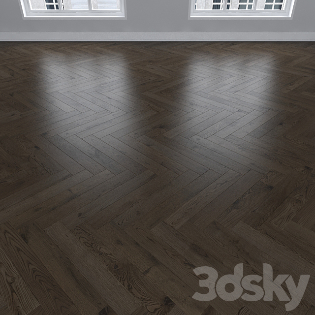 Parquet Oak. 3 types: herringbone. linear. chevron. 3d