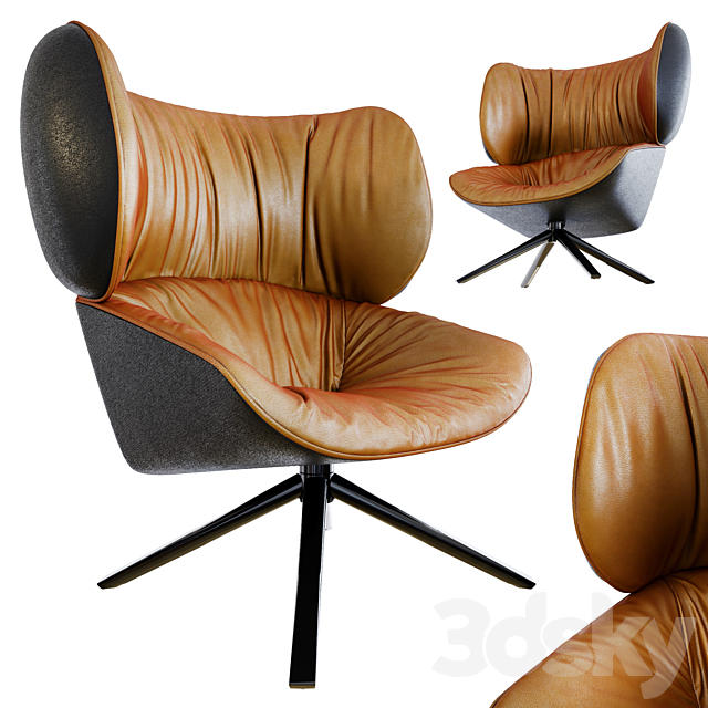 Tabano Swivel Lounge Chair 3DSMax File - thumbnail 1