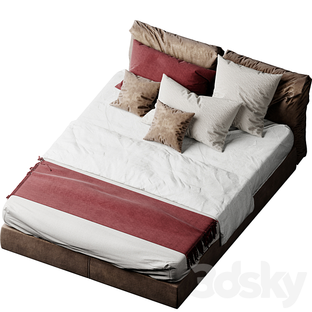 Flexform - Newbridge soft bed 3d