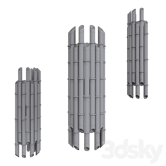 Golden bamboo 3d