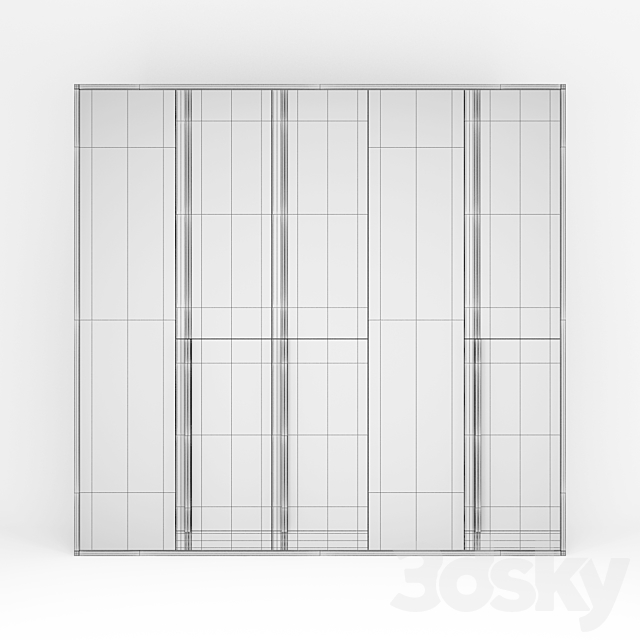 Wood cabinet 3d