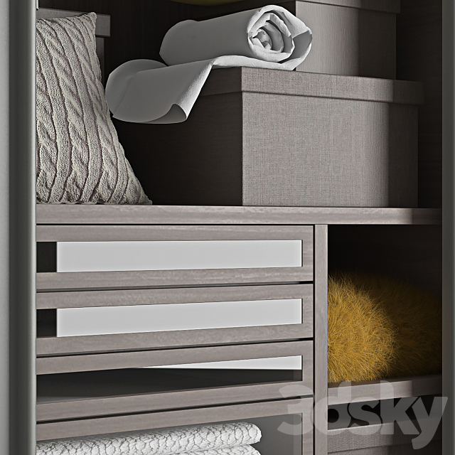 wardrobe matt coffee milk 3d