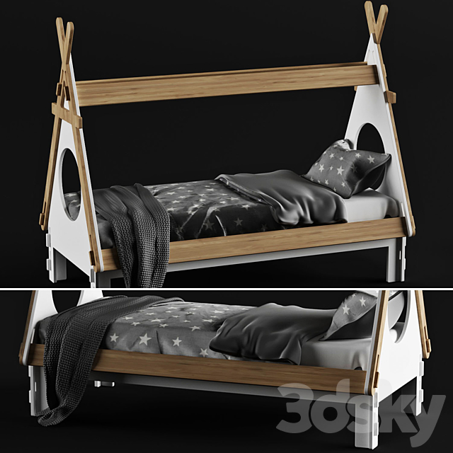 Children’s bed PLYWOOD 3DSMax File - thumbnail 2
