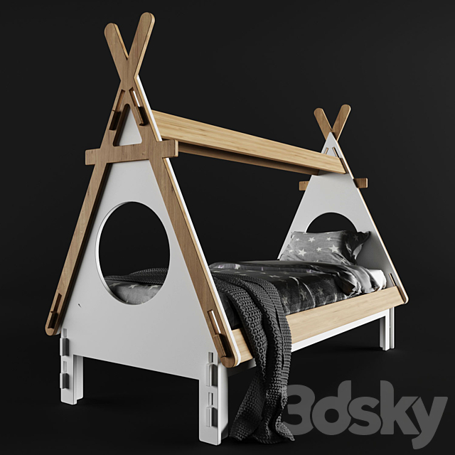Children’s bed PLYWOOD 3DSMax File - thumbnail 1
