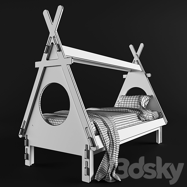 Children’s bed PLYWOOD 3DSMax File - thumbnail 3