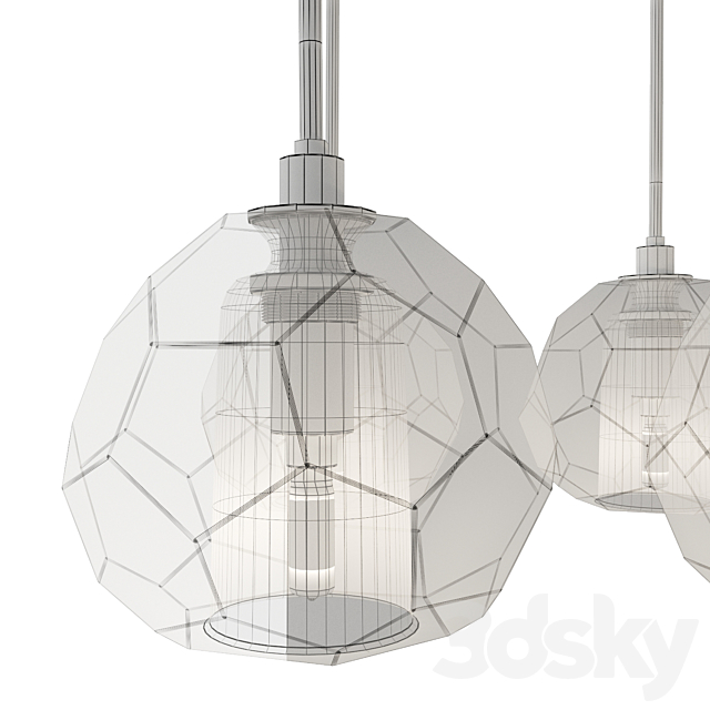 RH modern boule de cristal chandelier 3DSMax File - thumbnail 2