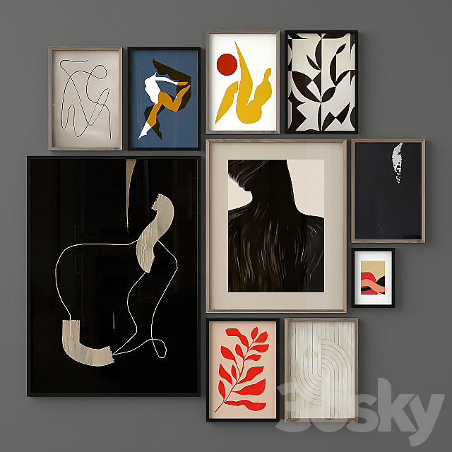 Abstract Posters Set 09 3d
