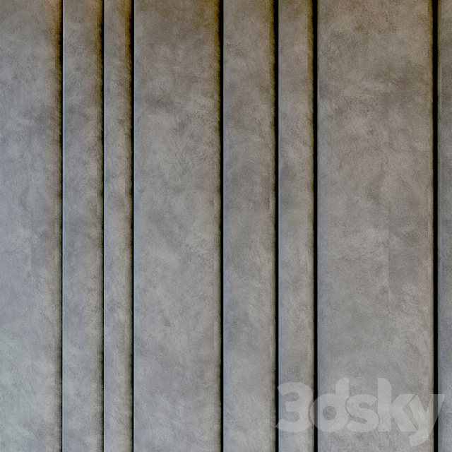 Decorative wall. Soft panel. 53 3d