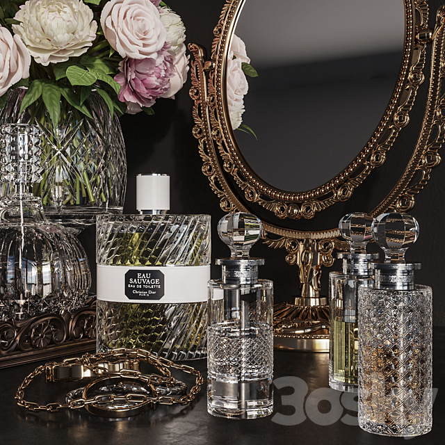 DECORATIVE SET 19 Classic Mirror decoration 3d
