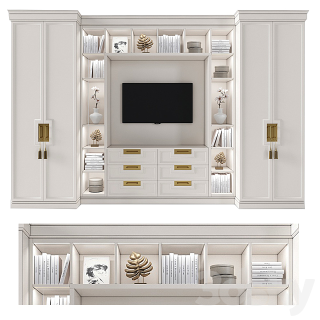 Cabinet with tv area 3 3DSMax File - thumbnail 1