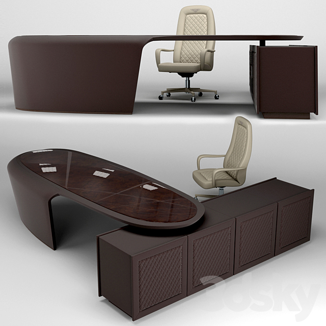 Rayleigh Conference Chair and PRESIDENT Desk 3DSMax File - thumbnail 1