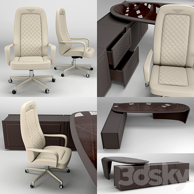 Rayleigh Conference Chair and PRESIDENT Desk 3DSMax File - thumbnail 2